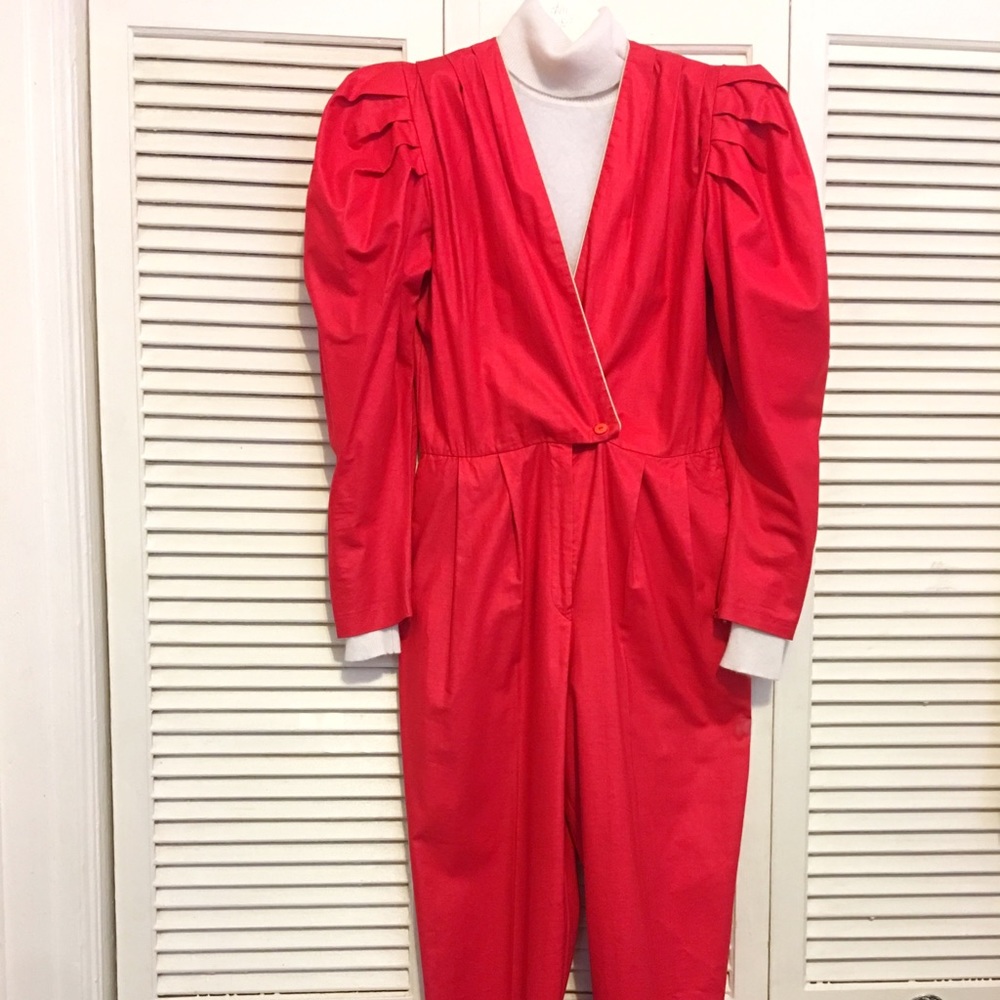Vintage Red boiler suit/ coveralls/ jumpsuit